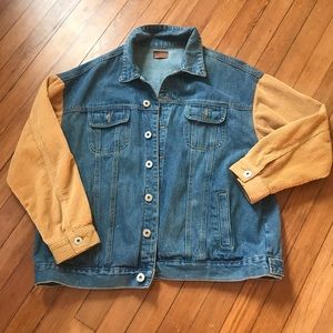 Denim/corduroy oversized jacket